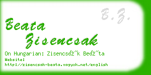 beata zisencsak business card